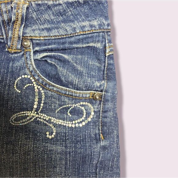 Pink-latte Jeans Bling Denim Shorts Size M - Picture 3 of 7